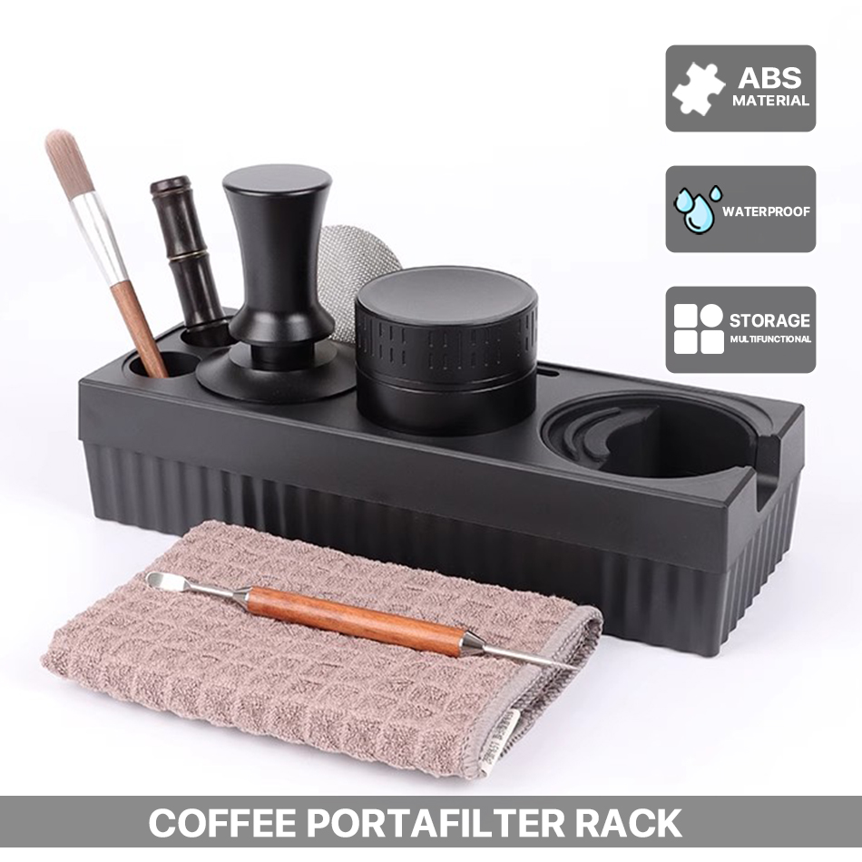 Coffee Knock Box - Portafiltro de café ABS, soporte distribuidor,