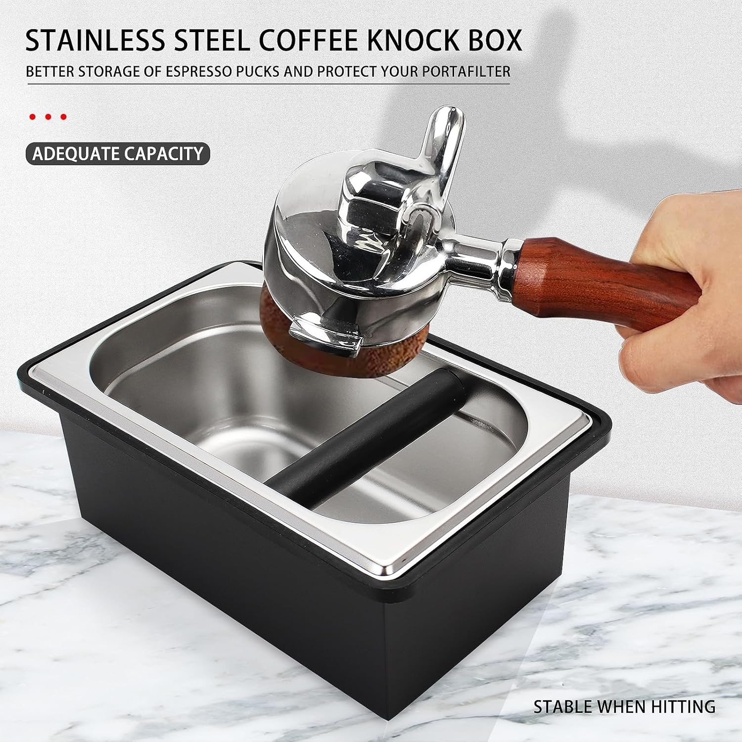 Coffee Knock Box - Contenedor de Posos de Café de