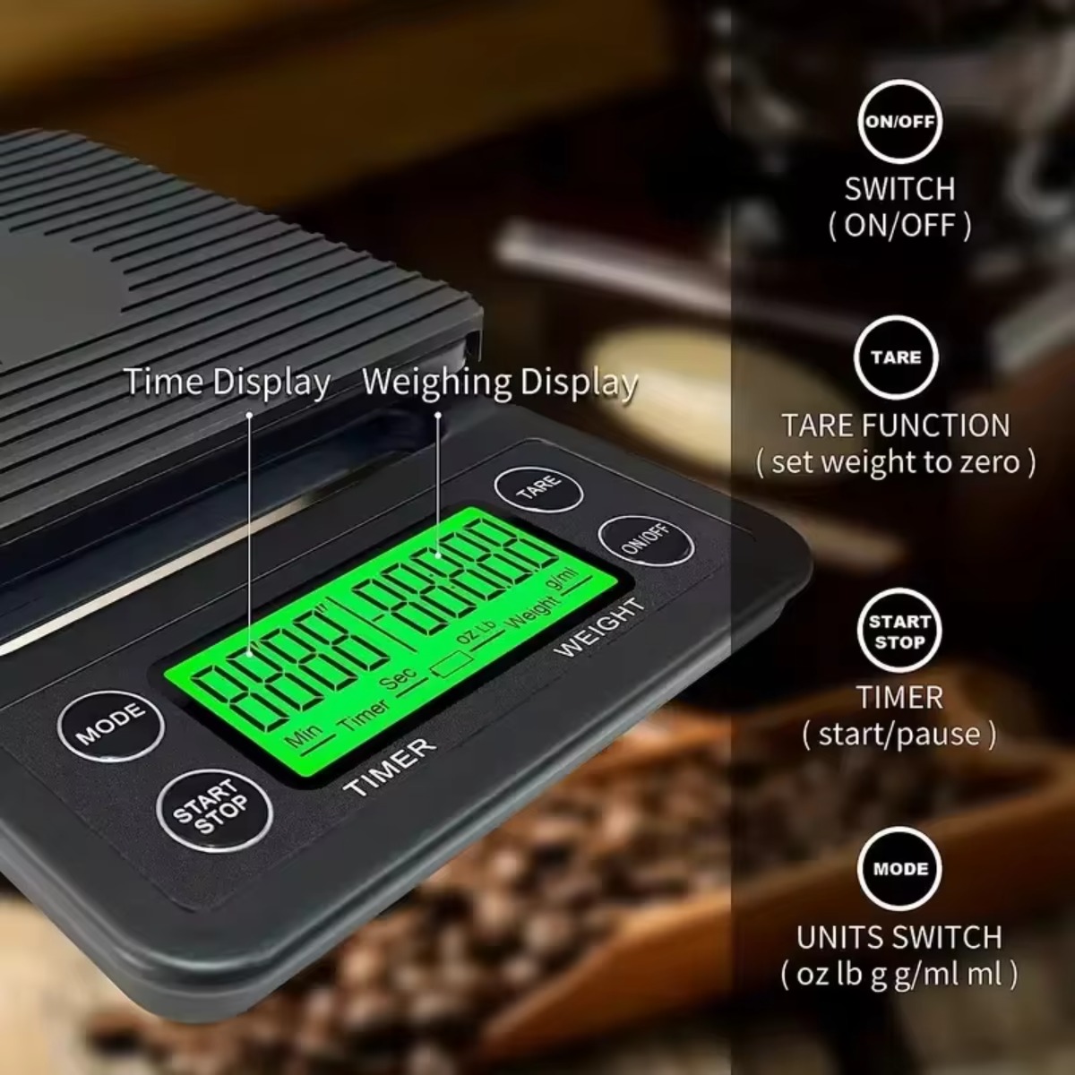 Báscula Digital para Café por  - Scale Drip Timer reseña y precio